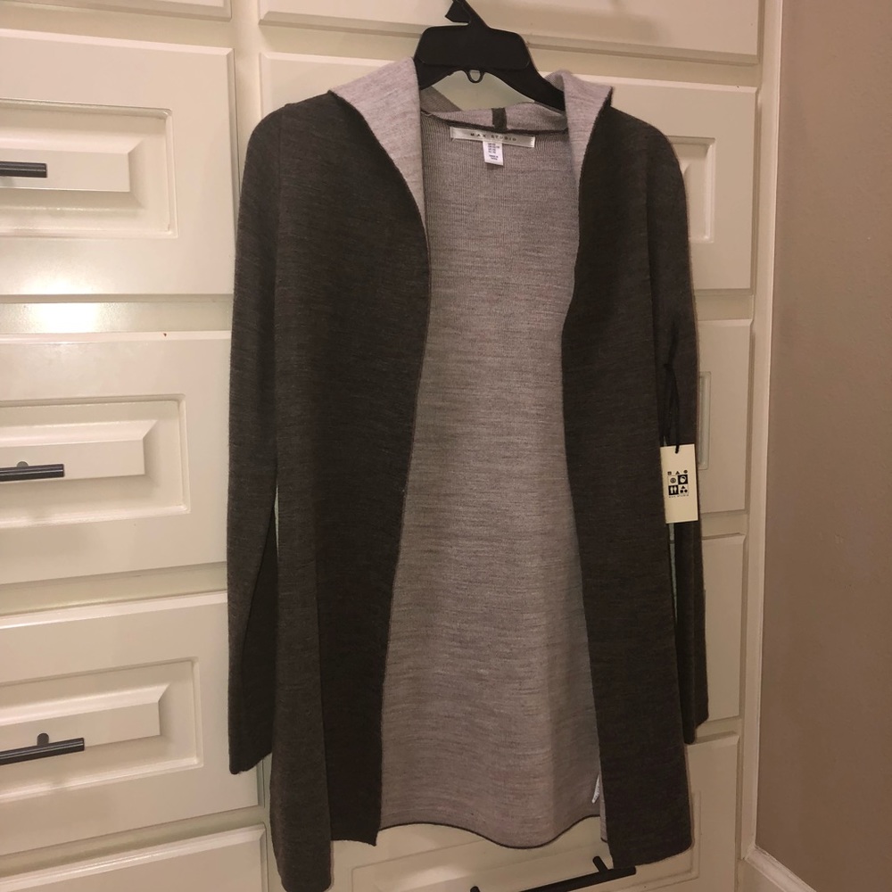 Max Studio hooded Cardi (hits below booty)